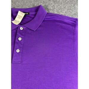 Paul‎ Stuart Solid Oxford Performance Polo in Purple Size M $95